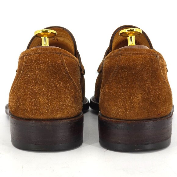 Harris 1913 Handmade Dress Shoes Mens size 8.5 Brown Suede Leather Penny Loafers - Picture 5 of 11